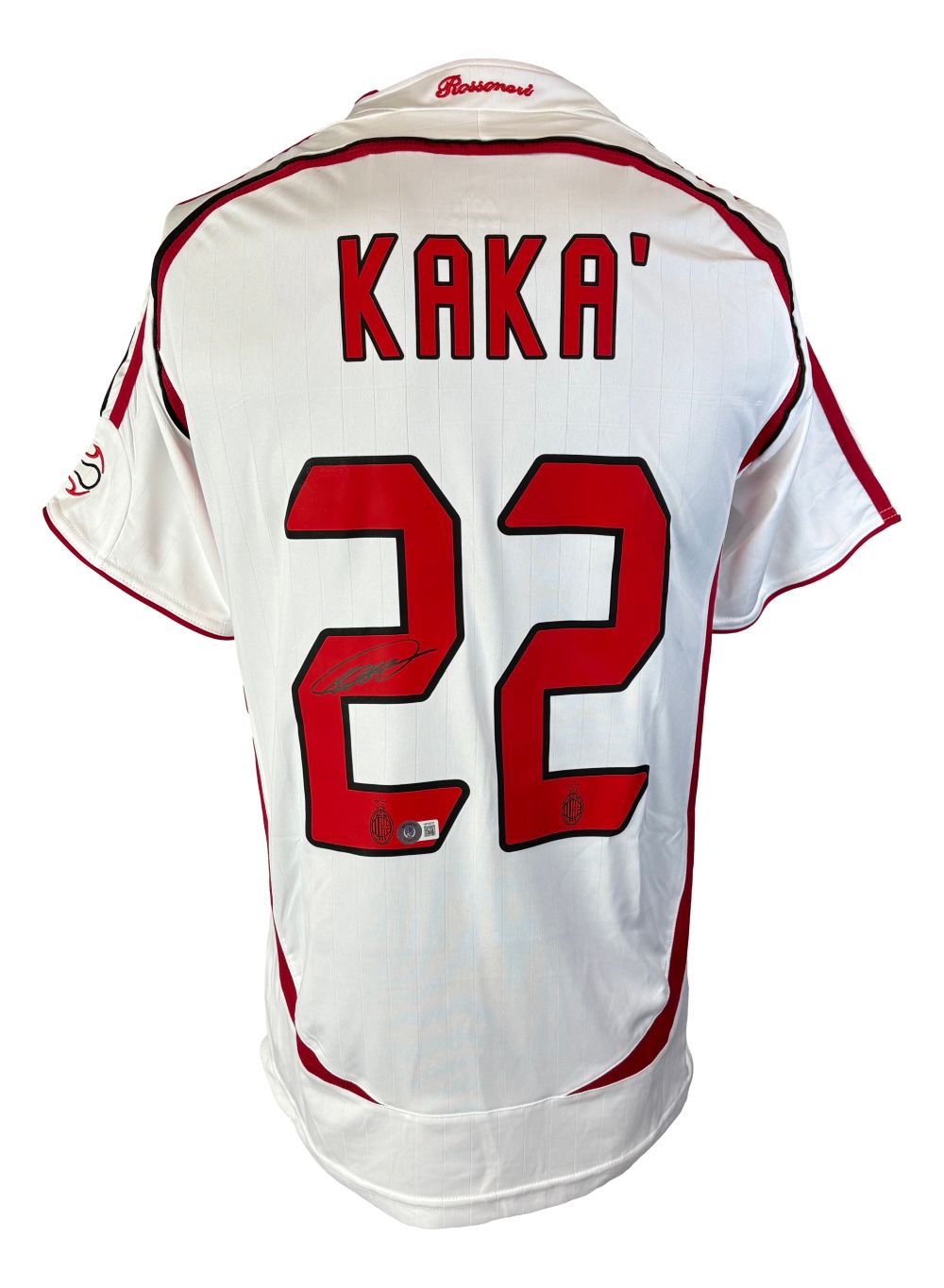 Kaka Signed AC Milan 2007 Champions League Adidas Soccer Jersey